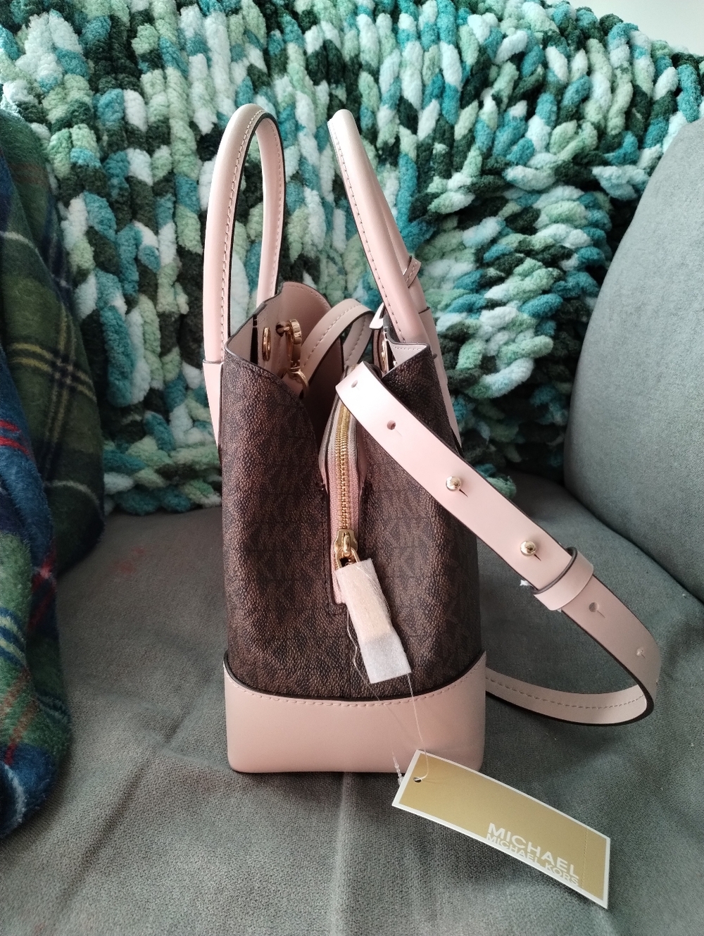 Michael Kors Mercer Gallery Small Signature Logo Satchel NWT - Picture 6 of 11